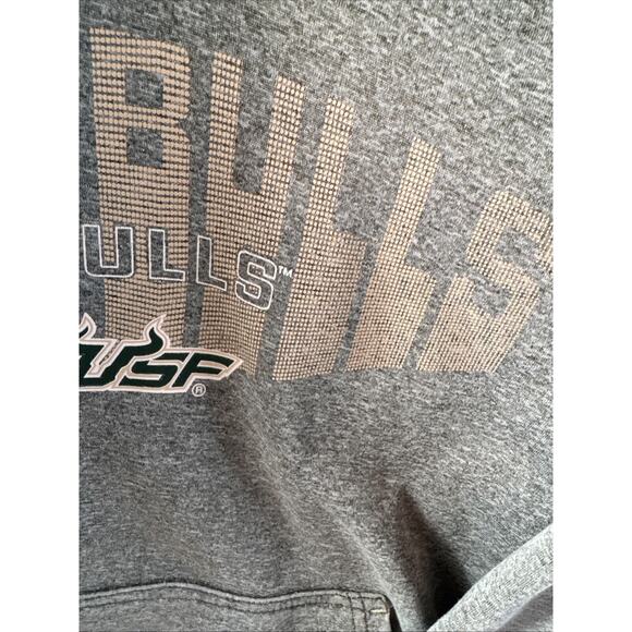 USF Bulls Hoodie Sweatshirt Adult Large Gray Champion Pullover Kangaroo Pocket - Picture 4 of 9